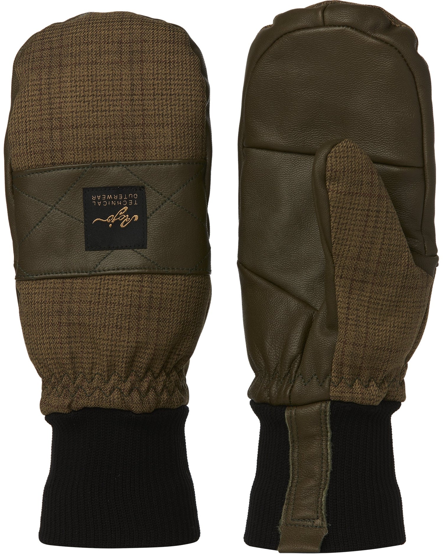 HOUNDSTOOTH PLAID MILITARY OLIVE
