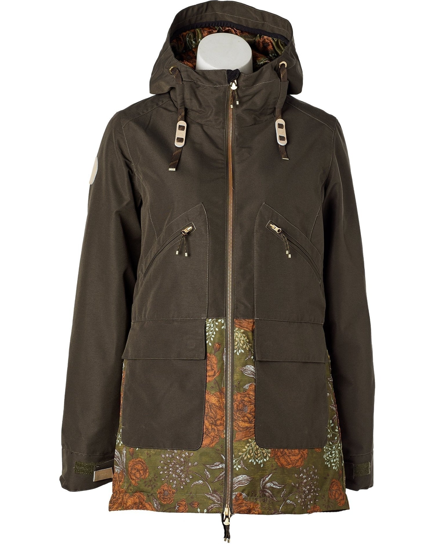 ENID FLORAL MILITARY OLIVE