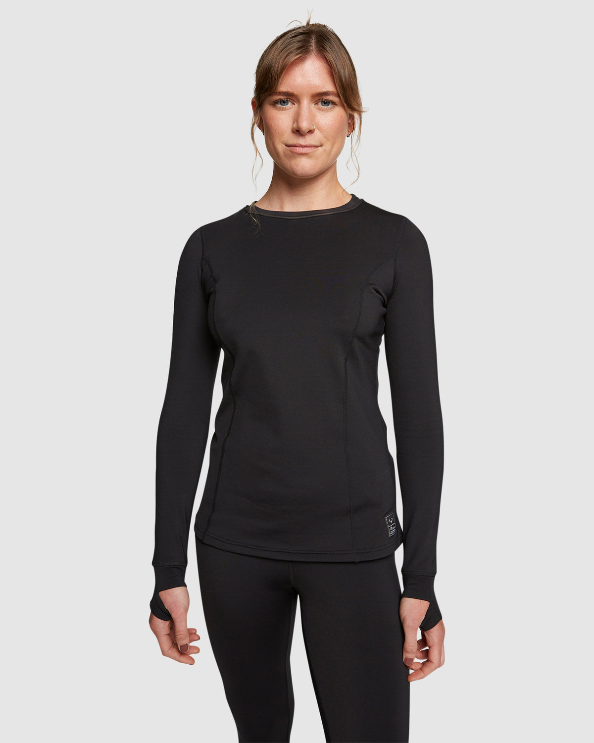 RECYCLED LIVING BEST LIFE CREW BASE LAYER SET TRUE BLACK
