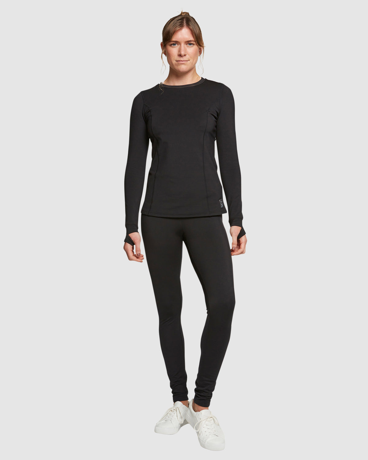 RECYCLED LIVING BEST LIFE CREW BASE LAYER SET TRUE BLACK