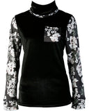 VELVET FUNNEL NECK